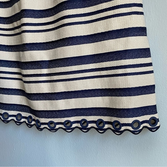 J. Crew Striped Woven Blue Sleeveless Dress - Picture 4 of 11